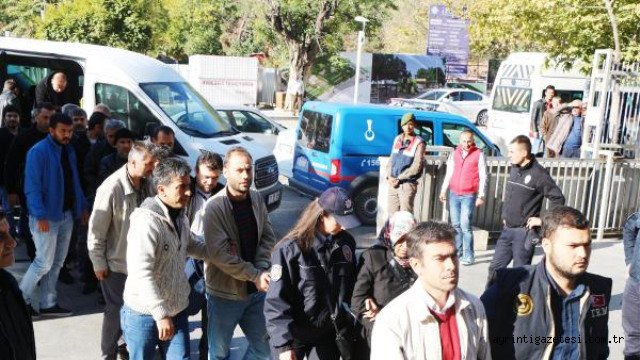 13 kişi tutuklandı