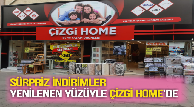 EV GEREÇLERİNDE SÜRPRİZ İNDİRİMLER ÇİZGİ HOME'DE