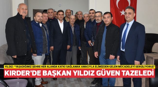 KIRDER'de Başkan Yıldız güven tazeledi