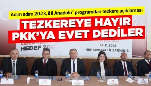 TEZKEREYE HAYIR PKK'YA EVET DEDİLER