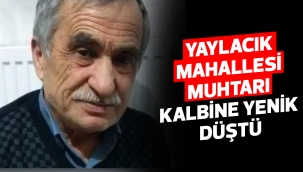 Yaylacık mahallesi muhtarı kalbine yenik düştü