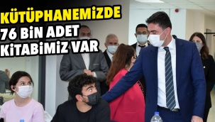 Kütüphanemizde 76 bin adet kitabımız var