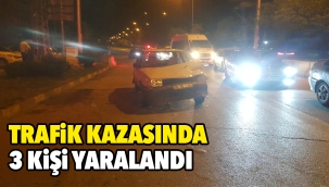 Trafik kazasında 3 kişi yaralandı