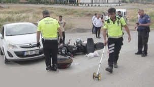 Otomobil ile motosiklet çarpıştı; 1 kişi öldü