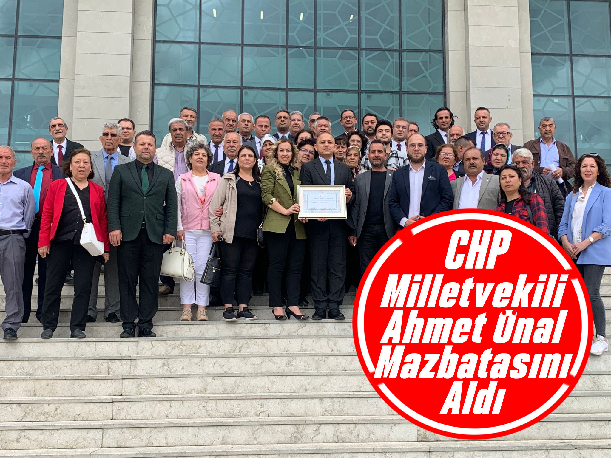 Chp'li ahmet önal mazbatasını aldı