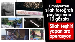 Sosyal medyadan silah fotoğrafı paylaşımına gözaltı
