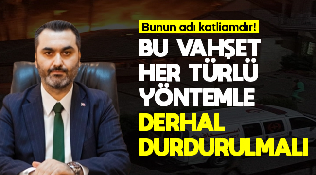 Mustafa Kaplan; Bu vahşet her türlü yöntemle derhal durdurulmalı