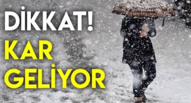Kırıkkale dikkat kar geliyor