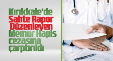 Sahte Rapor Düzenleyen Memur Hapis cezasına çarptırıldı