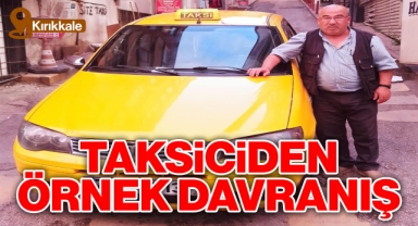 Kırıkkale'de taksiciden örnek davranış
