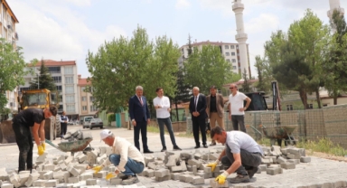 Yahşihan Belediyesi'nden kilit parke çalışması