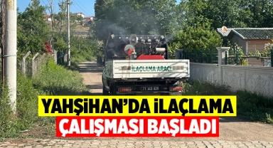 Yahşihan'da ilaçlama çalışması başladı