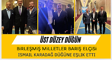 Üst Düzey Düğüne Birleşmiş Milletler Barış Elçisi İsmail Karadağ'da Katıldı (TEKZİP)