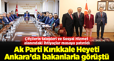 Ak Parti Kırıkkale heyeti, Ankara'da bakanlara görüştü