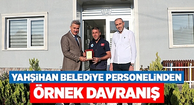 Yahşihan belediye personelinden örnek davranış