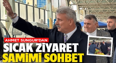 Ahmet Sungur'dan sıcak ziyaret, samimi sohbet