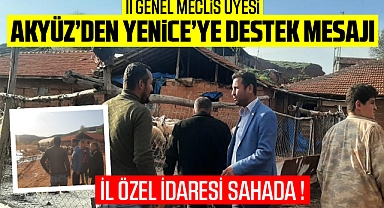 İl Genel Meclis Üyesi Akyüz'den Yenice'ye destek mesajı