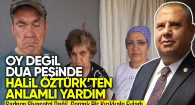 Oy değil dua peşinde Halil Öztürk'ten anlamlı yardım