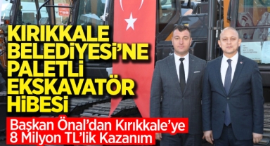 Kırıkkale Belediyesi'ne TBB'den Paletli Ekskavatör Hibesi