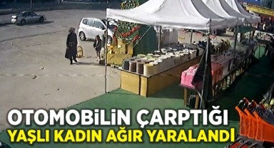 Otomobilin çarptığı yaşlı kadın ağır yaralandı