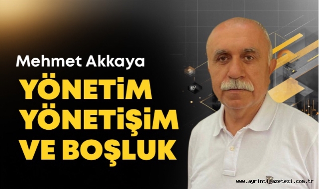 Yönetim yönetişim ve boşluk