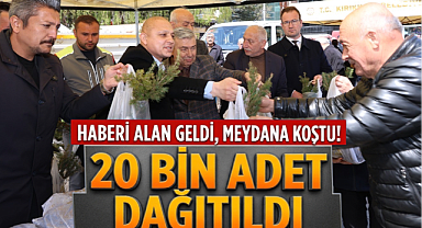 Haber alan geldi meydana koştu, 20 bin adet dağıtıldı