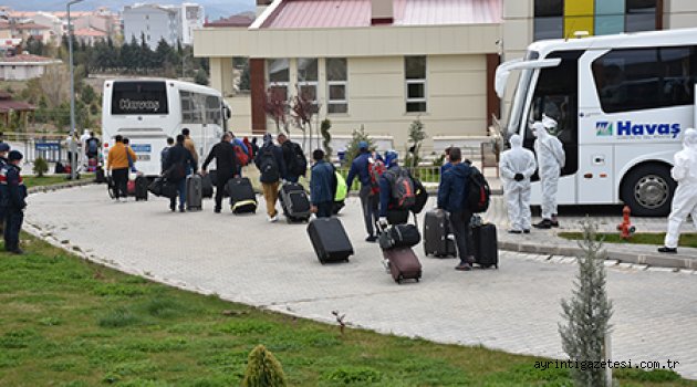 KATAR'DAN GELEN 166 KİŞİ KARANTİNAYA ALINDI