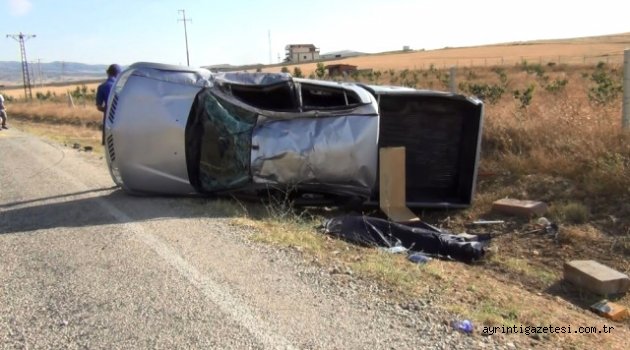ÖLÇÜME GİDEN GÖREVLİLER KAZA YAPTI; 1 ÖLÜ 3 YARALI