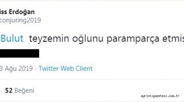 ŞOK TWEET; BOĞAZINI KESECEĞİZ