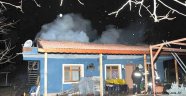 Şömine yangın çıkardı