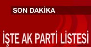 İŞTE AK PARTİ ADAYLARI