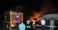 Kereste ardiyesinde korkutan yangın