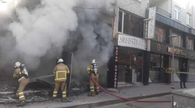 İş yerinde çıkan yangın maddi hasara yol açtı