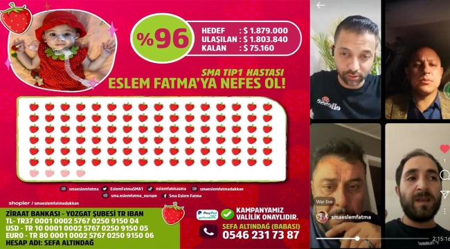 SMA hastası Eslem Fatma’nın gülmesine az kaldı