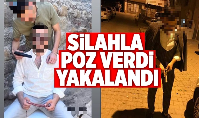 Silahla poz verdi yakalandı