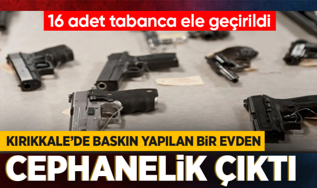 Kırıkkale'de baskın yapılan evden cephanelik çıktı