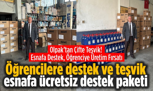 Başkan Savaş Olpak’tan öğrencilere destek ve teşvik esnafa ücretsiz destek paketi 