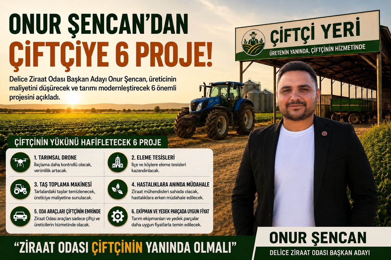 ŞENCAN’DAN DELİCE ÇİFTÇİSİNE 6 PROJELİK PLAN - 1