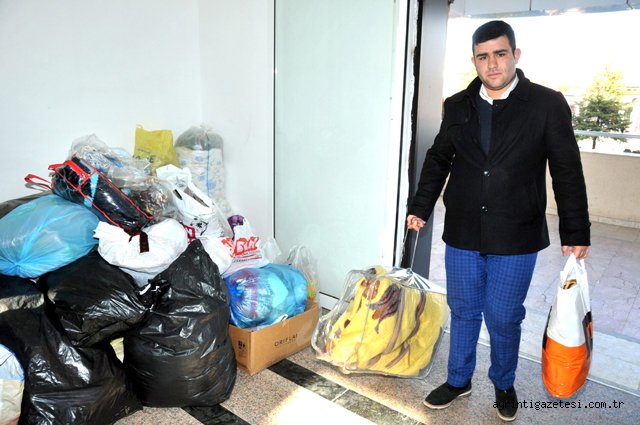 Kampanyaya bir kamyonluk destek