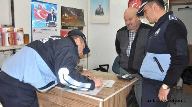 Zabıtadan ruhsat denetimi